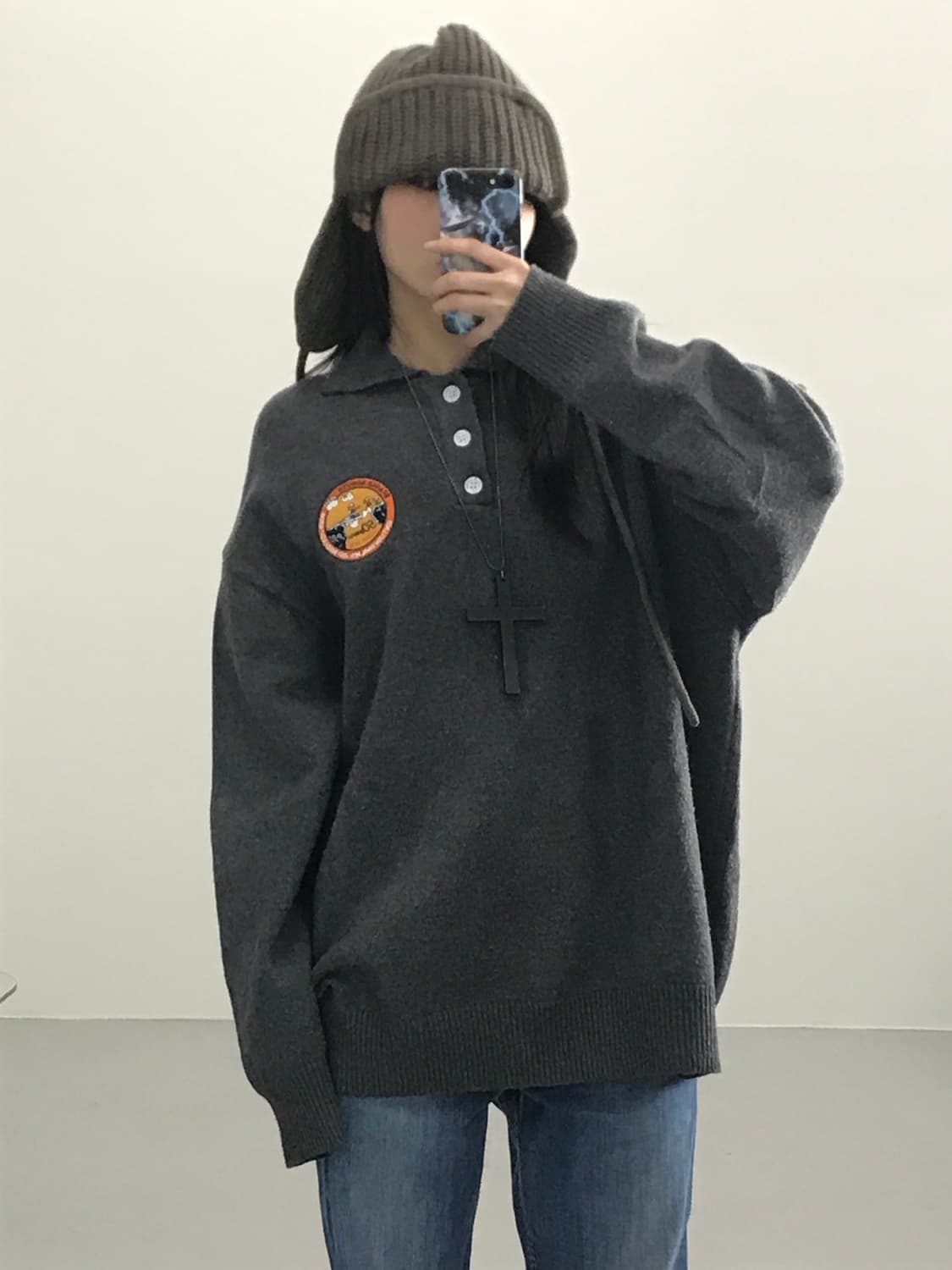 PEANUTS × PLAYGROUND 니트 폴로탑 상품이미지1