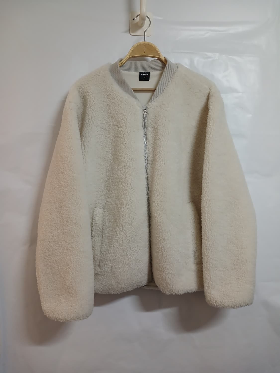 (XL,105)아이더 여성 노카라 플리스 뽀글이 크림 상품이미지1