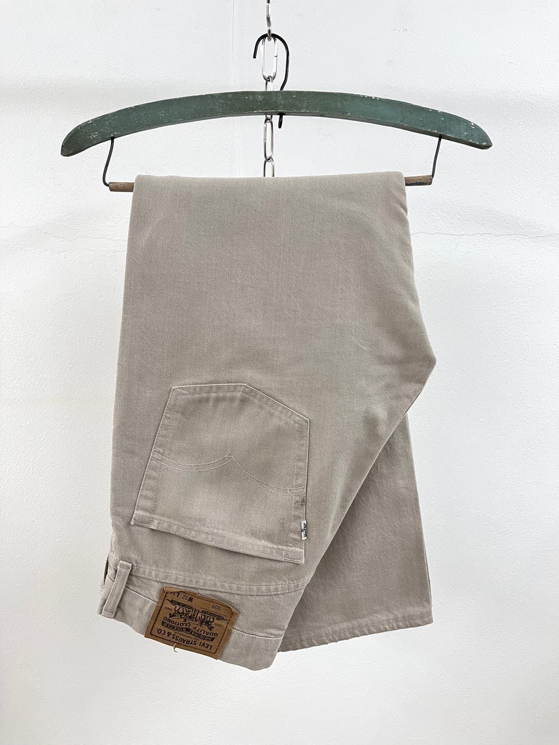 빈티지 리바이스 509 데님 팬츠 베이지 상품이미지1