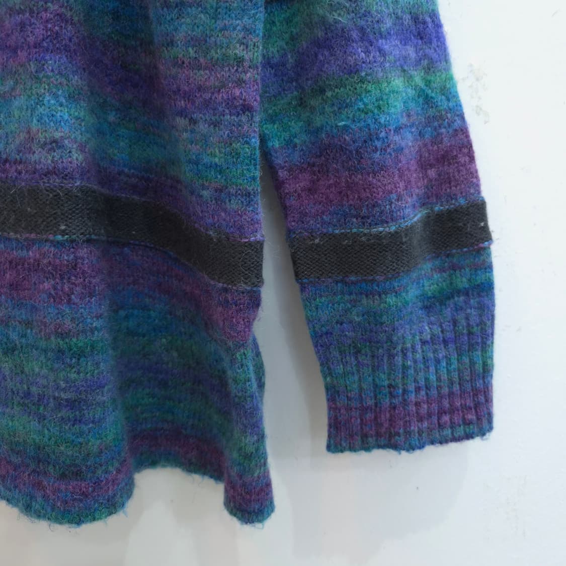 울혼방 스트라이프 가디건 일본빈티지 상품이미지6