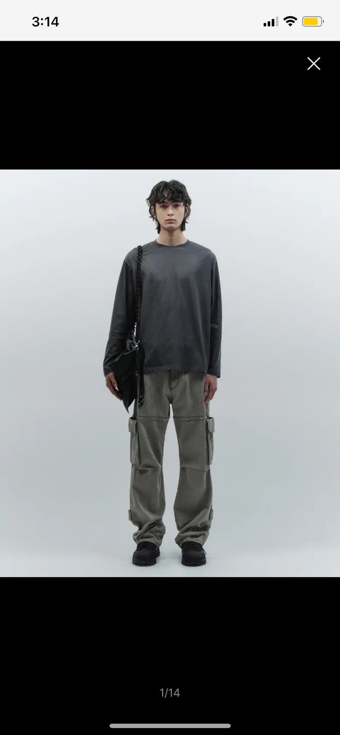 새상품)인사일런스 컷오프카고팬츠 카키M 판매 상품이미지2