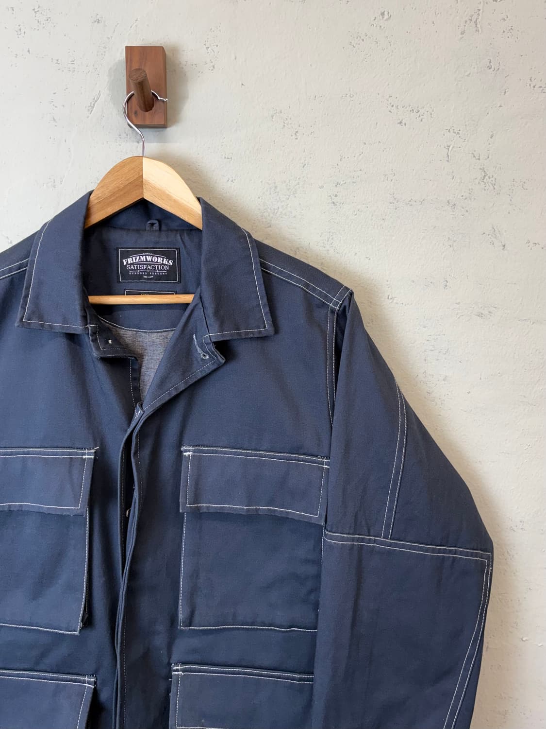 프리즘웍스 사파리 헌팅자켓 네이비 상품이미지2