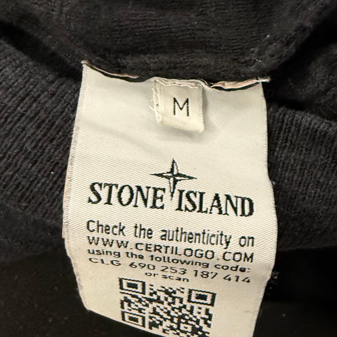 [정품/M] 스톤아일랜드 블랙 긴팔 티셔츠 맨투맨 b15 상품이미지6