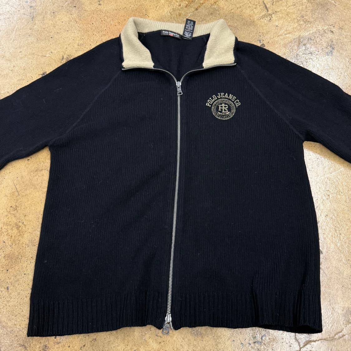 블랙 폴로 진스 니트집업  상품이미지3