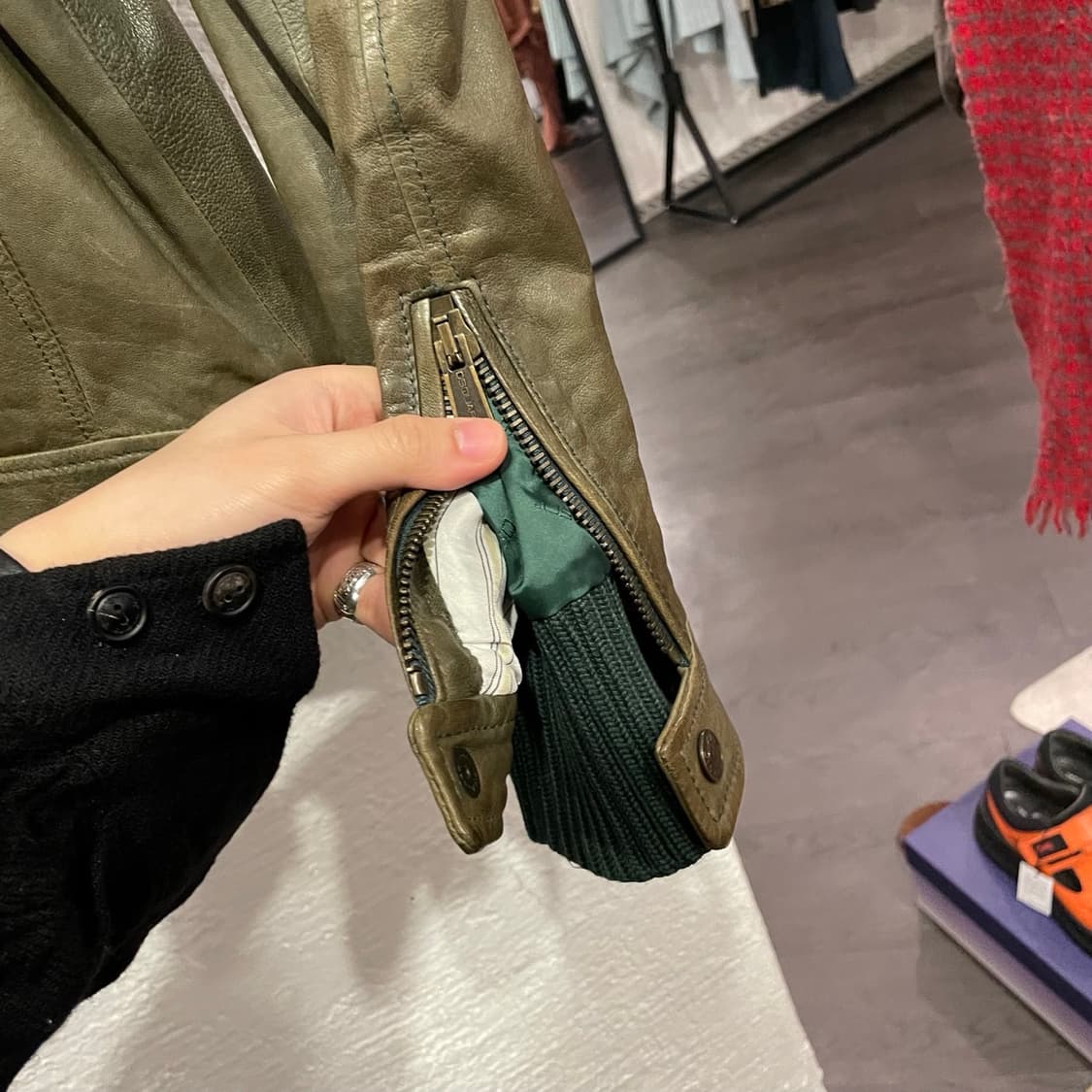 디스퀘어드2 레이어드 레더 자켓 상품이미지4