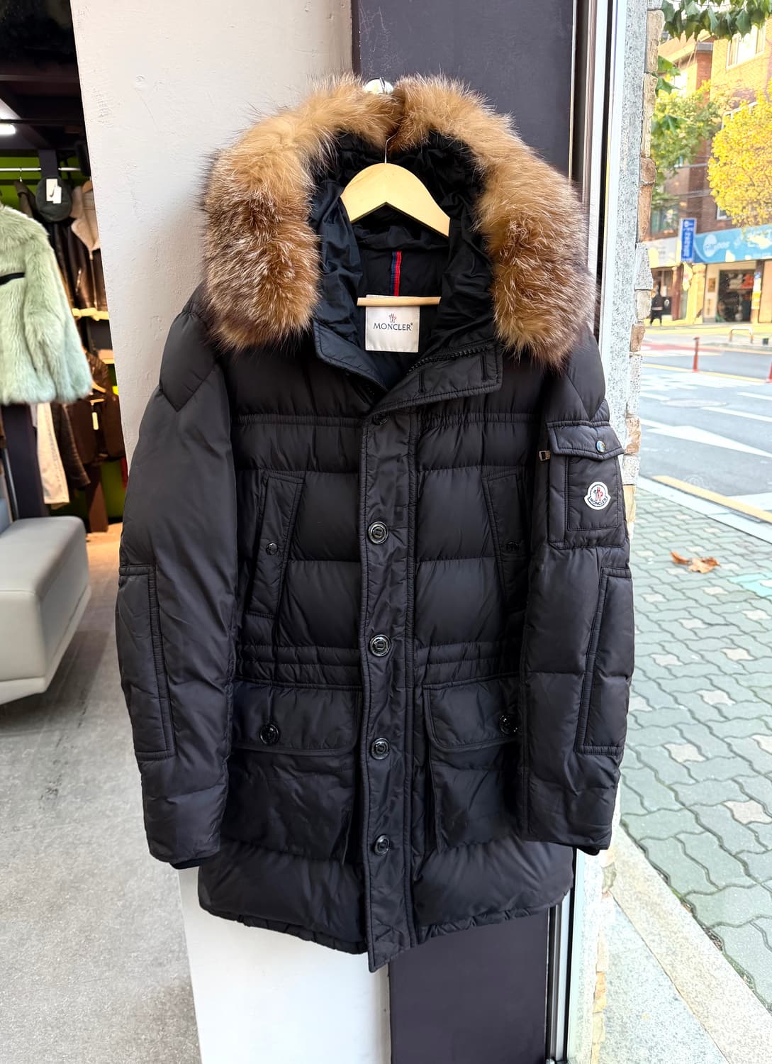 100~105/ 몽클레어 아프톤 퍼 구스다운 롱패딩 상품이미지3