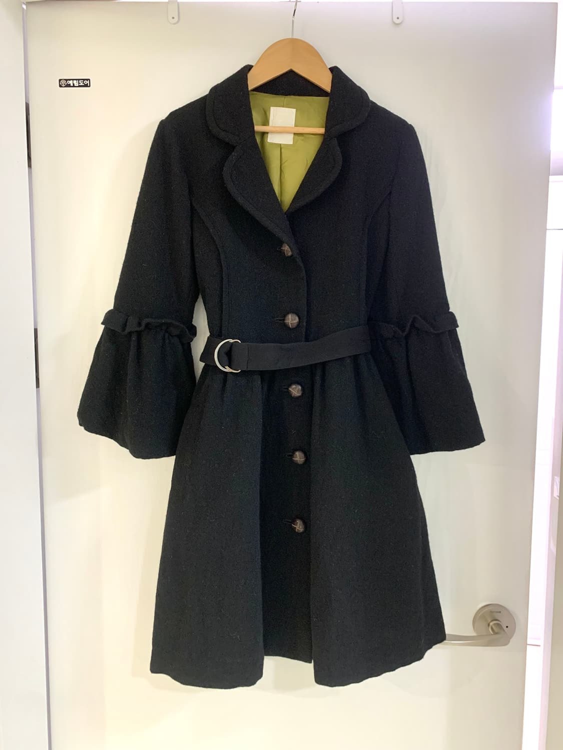 빈티지 블랙 모리 롱코트 상품이미지1