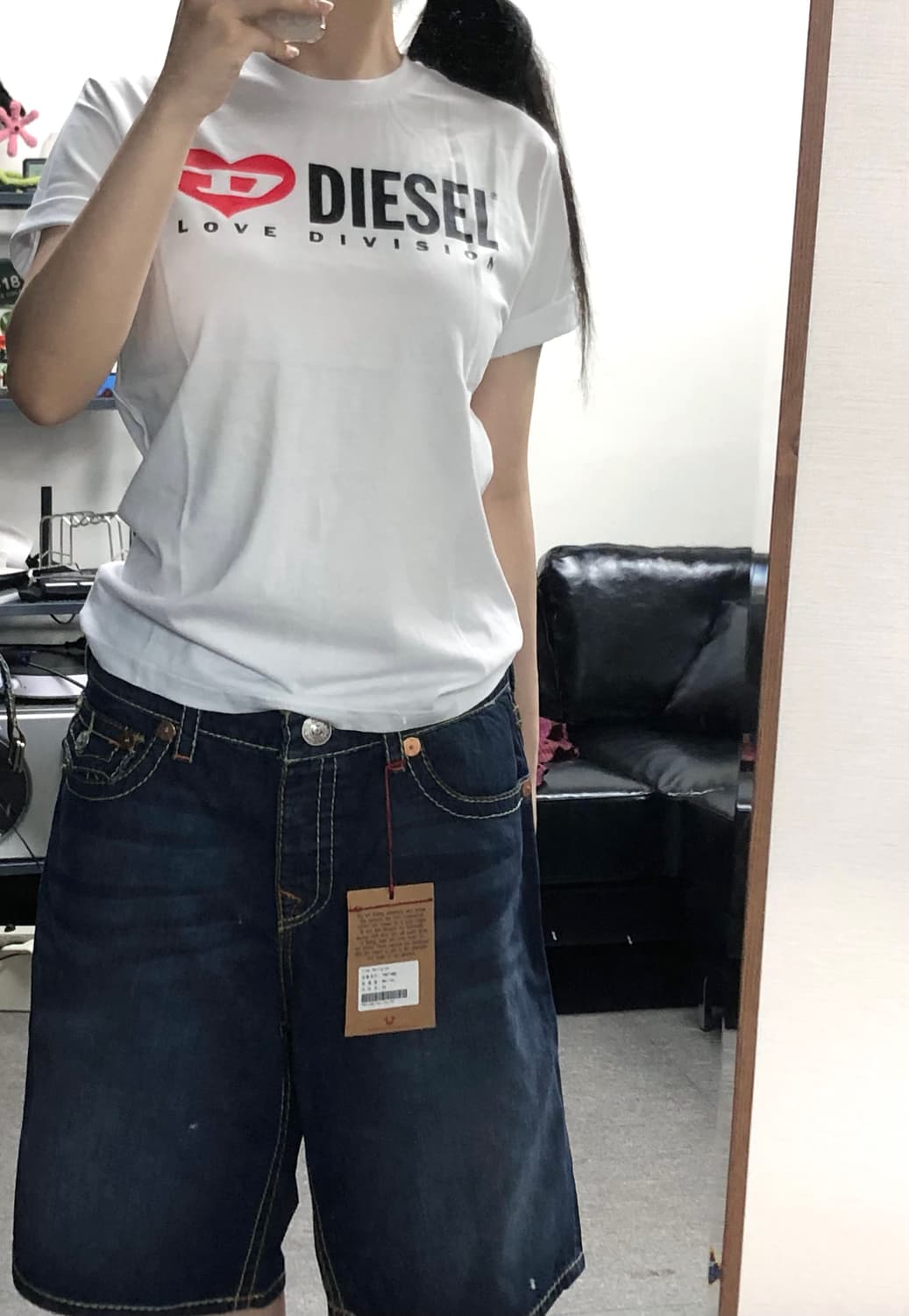 [새상품] 디젤 하트 반팔 티셔츠 상품이미지3