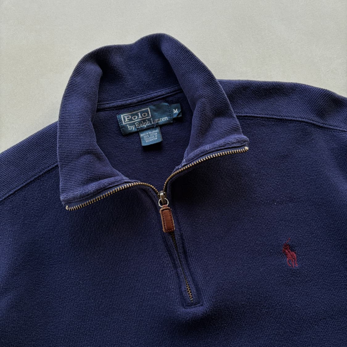 [M]폴로 랄프로렌 하프집업 반집업 코튼 니트 navy 상품이미지8