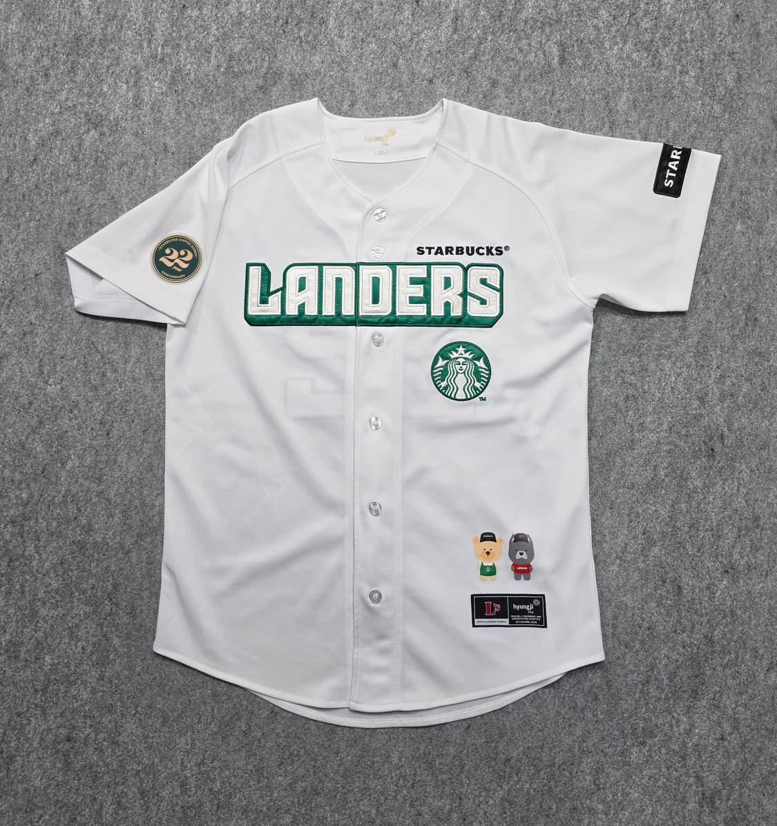 SSG 랜더스 x 스타벅스 22주년 한정판 콜라보 야구 유니폼 반팔져지 상품이미지1