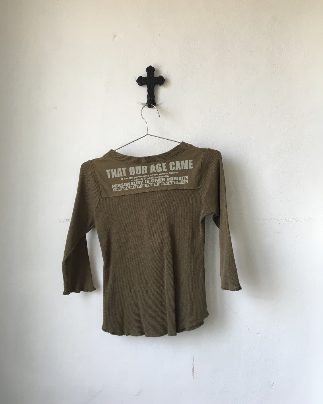 Printing point Henry neck ribbed sleeveP 상품이미지3