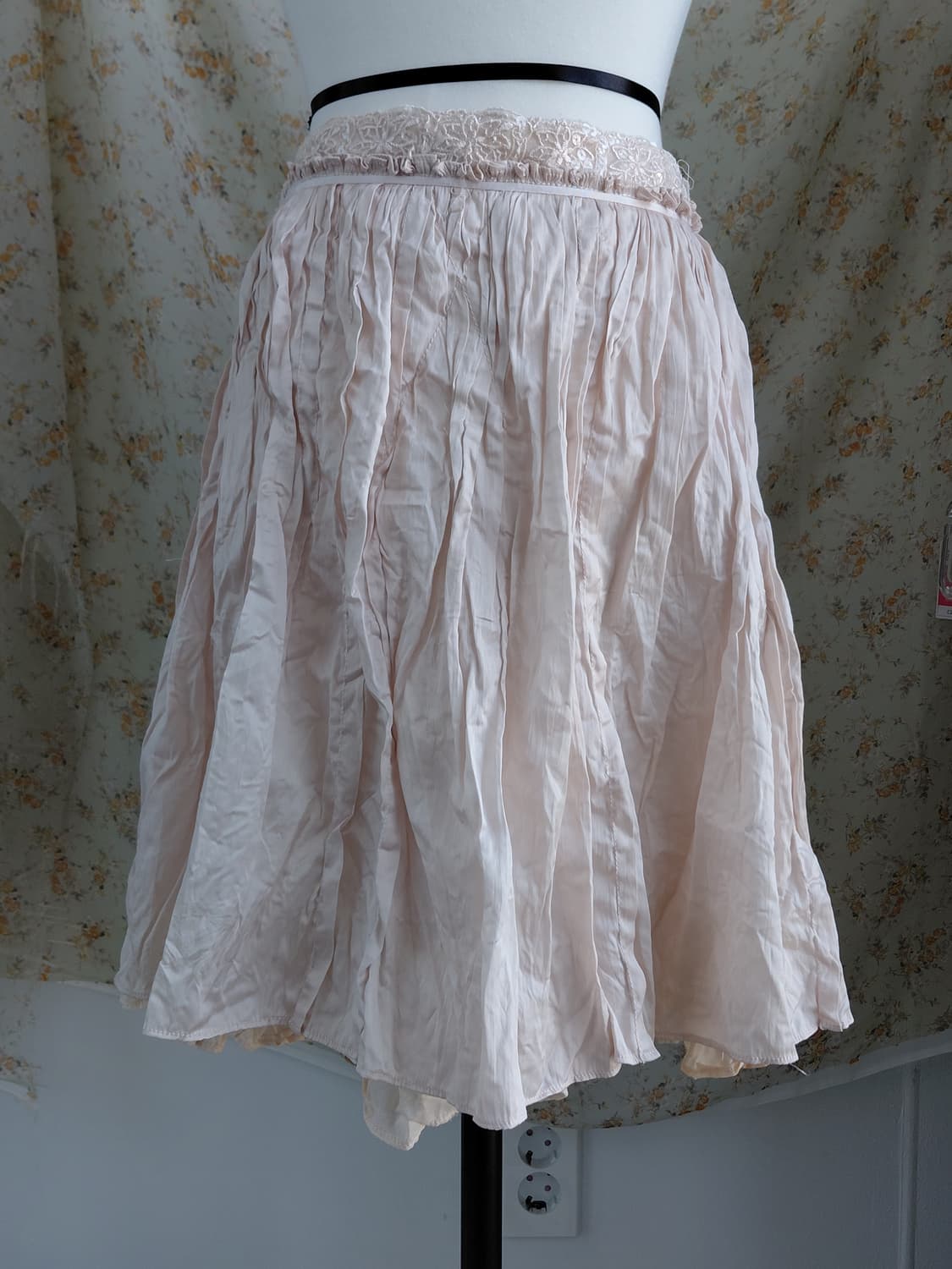 [빈티지] 레이스 핑크 스커트 상품이미지4