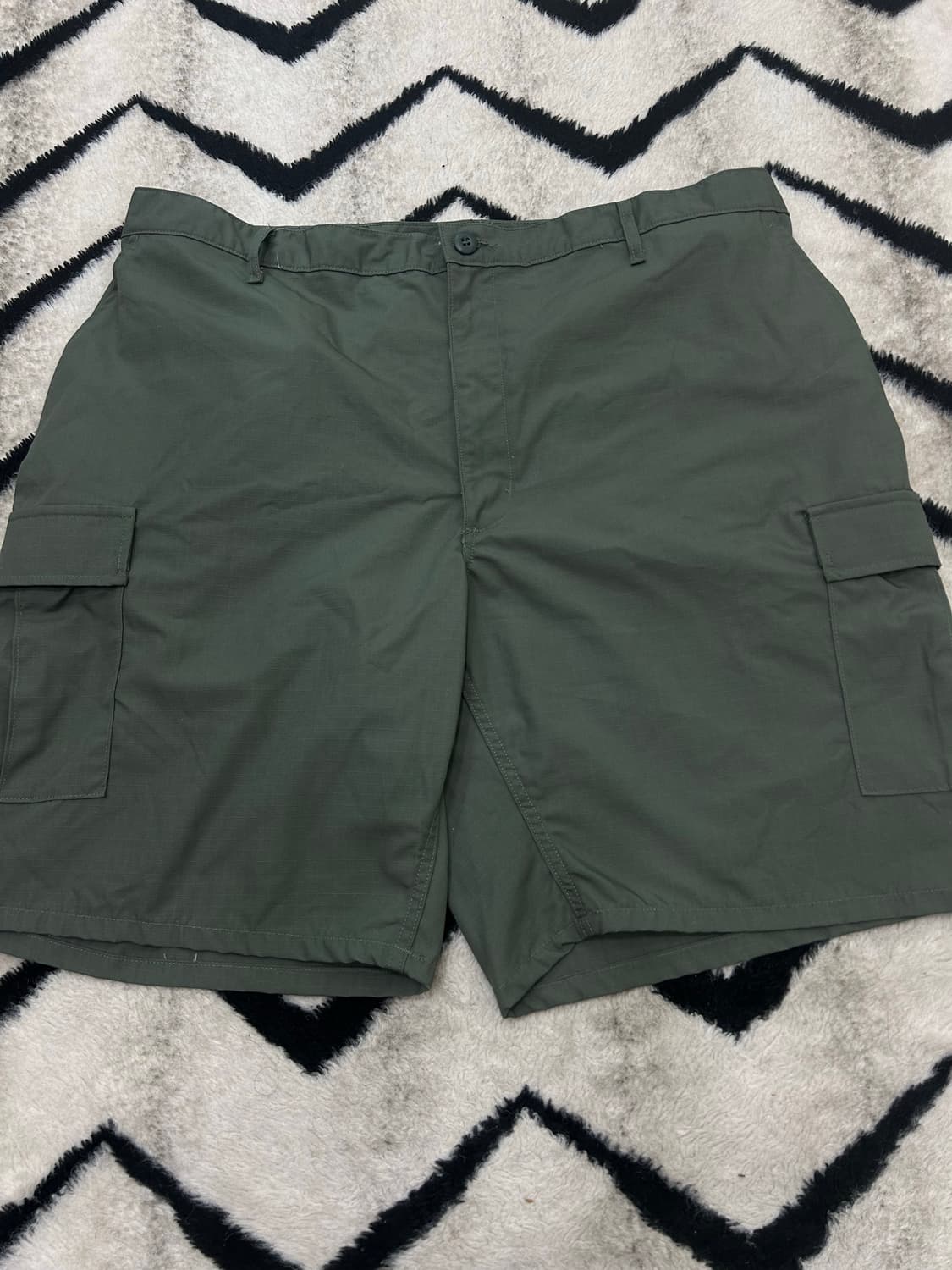 [2XL]프로퍼 립스탑 Bdu 카고 와이드 반바지/카키올리브 상품이미지1