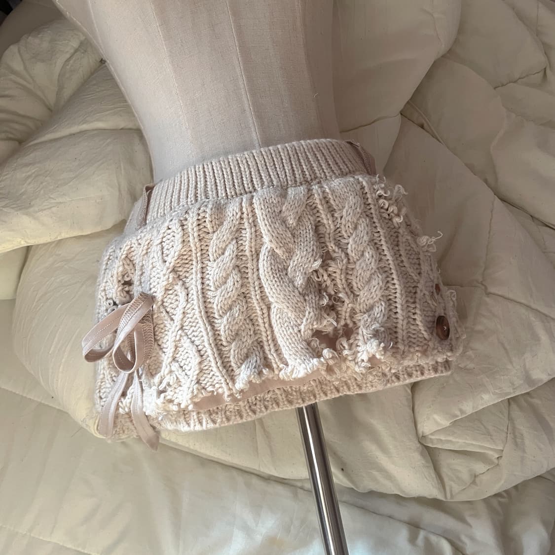 단델리온 빈티지 커스텀 니트 스커트 모리 스커트 사와코 하구미 히피그런지 상품이미지2