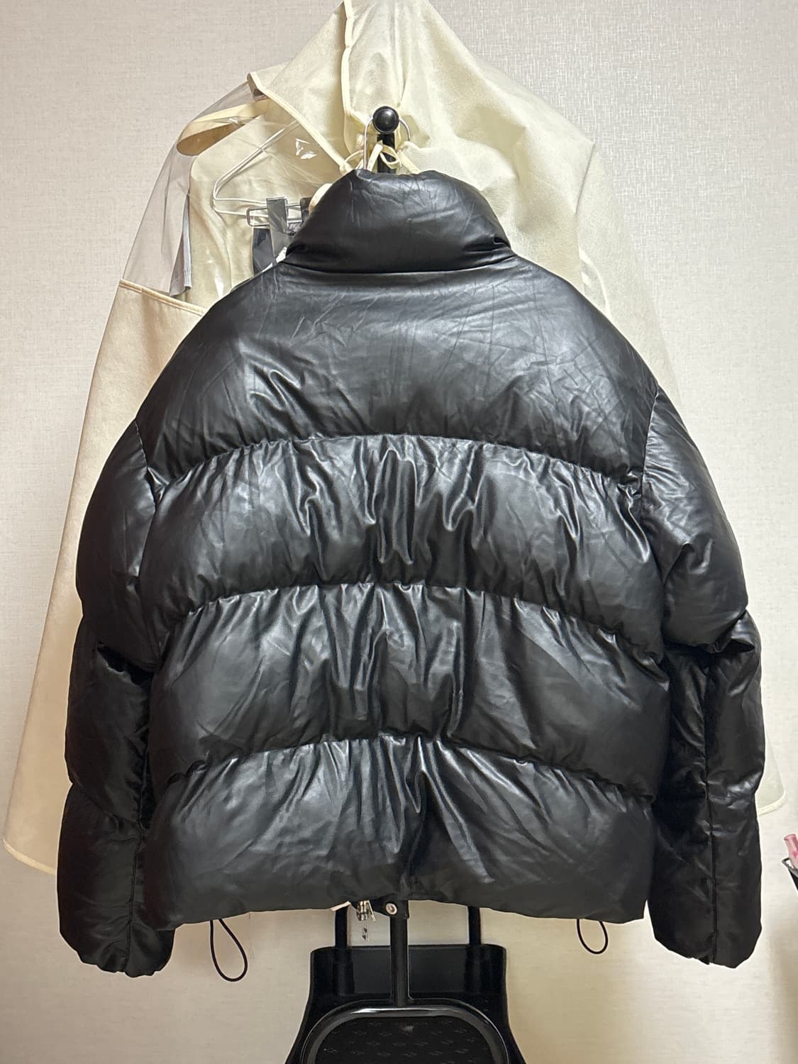 (W) Zara Cropped Puffer Jacket Black 상품이미지3