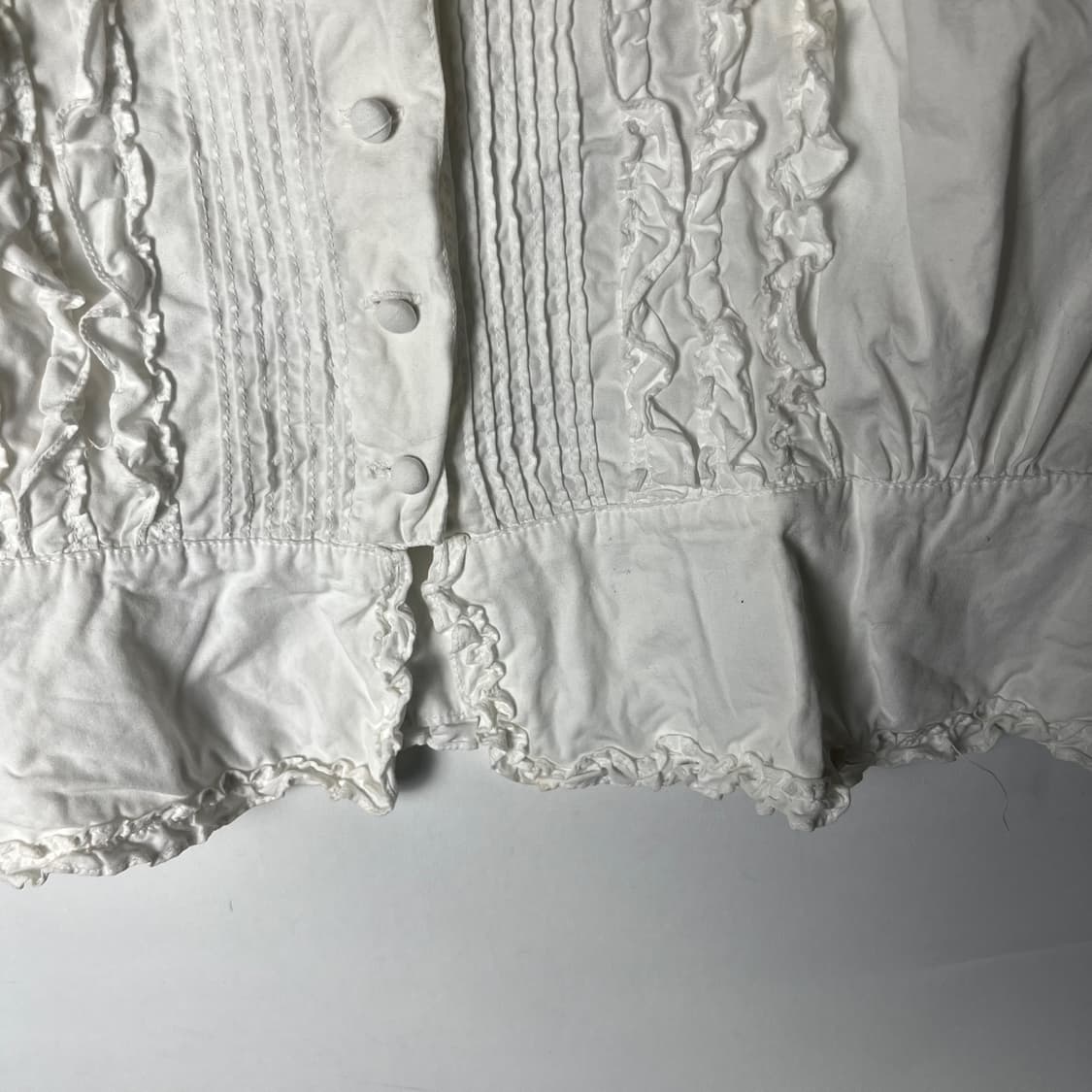 [JPN] 빈티지 모리걸 러플 코튼 블라우스 상품이미지3