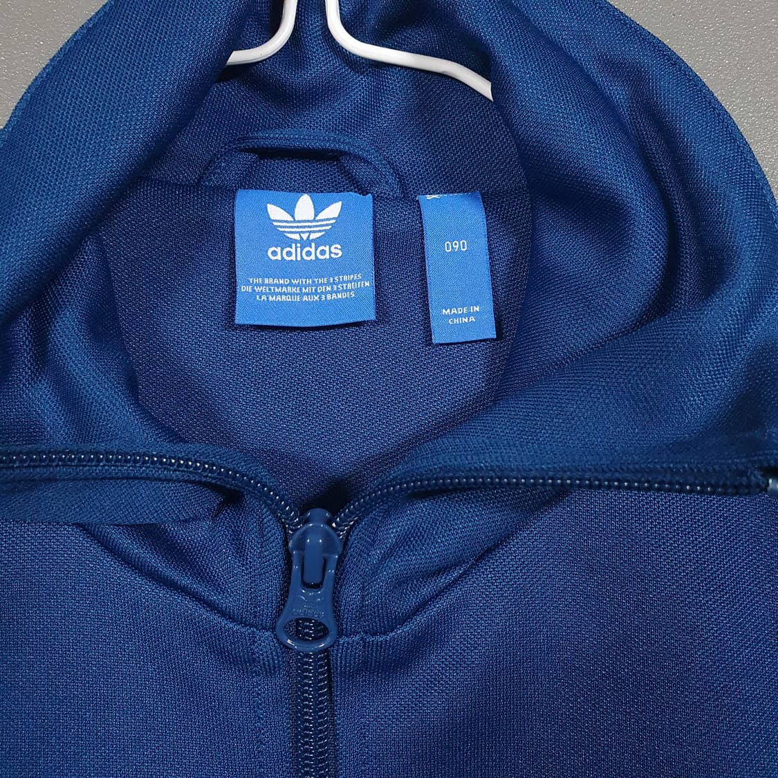 90 (S) 아디다스 유로파 파이어버드 트랙탑 삼선 져지 자켓 블루 상품이미지4