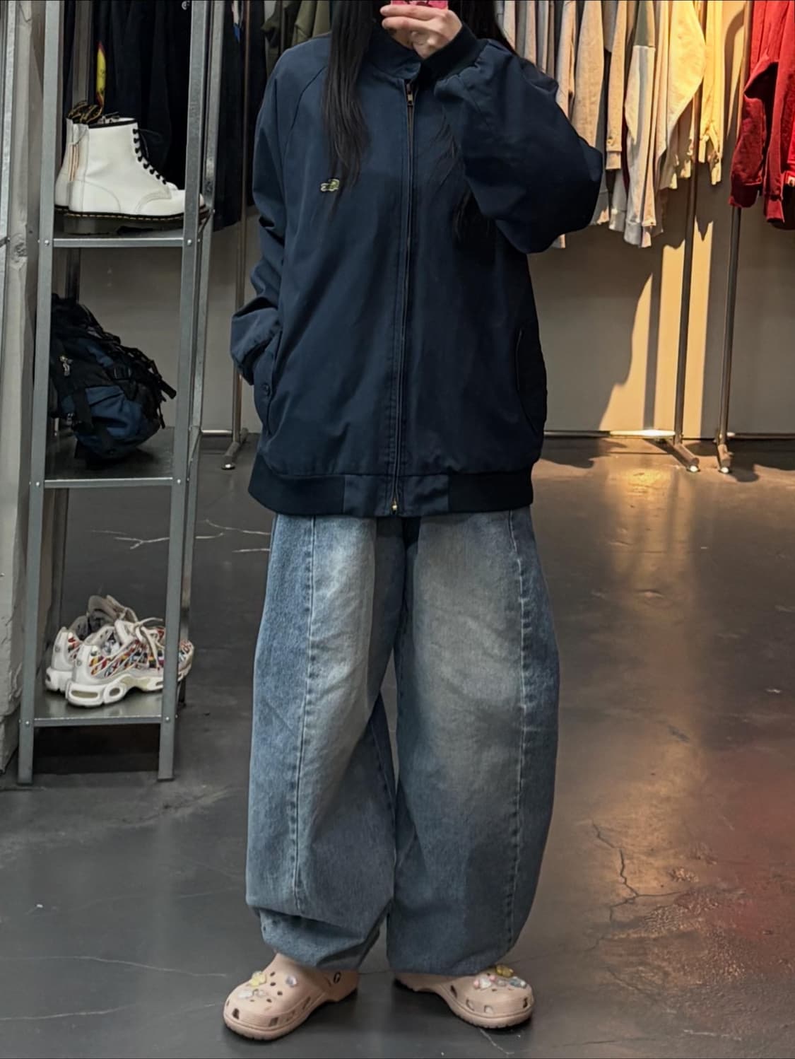 라코스테 하이넥 스윙탑 블루종 자켓 A3202 상품이미지1