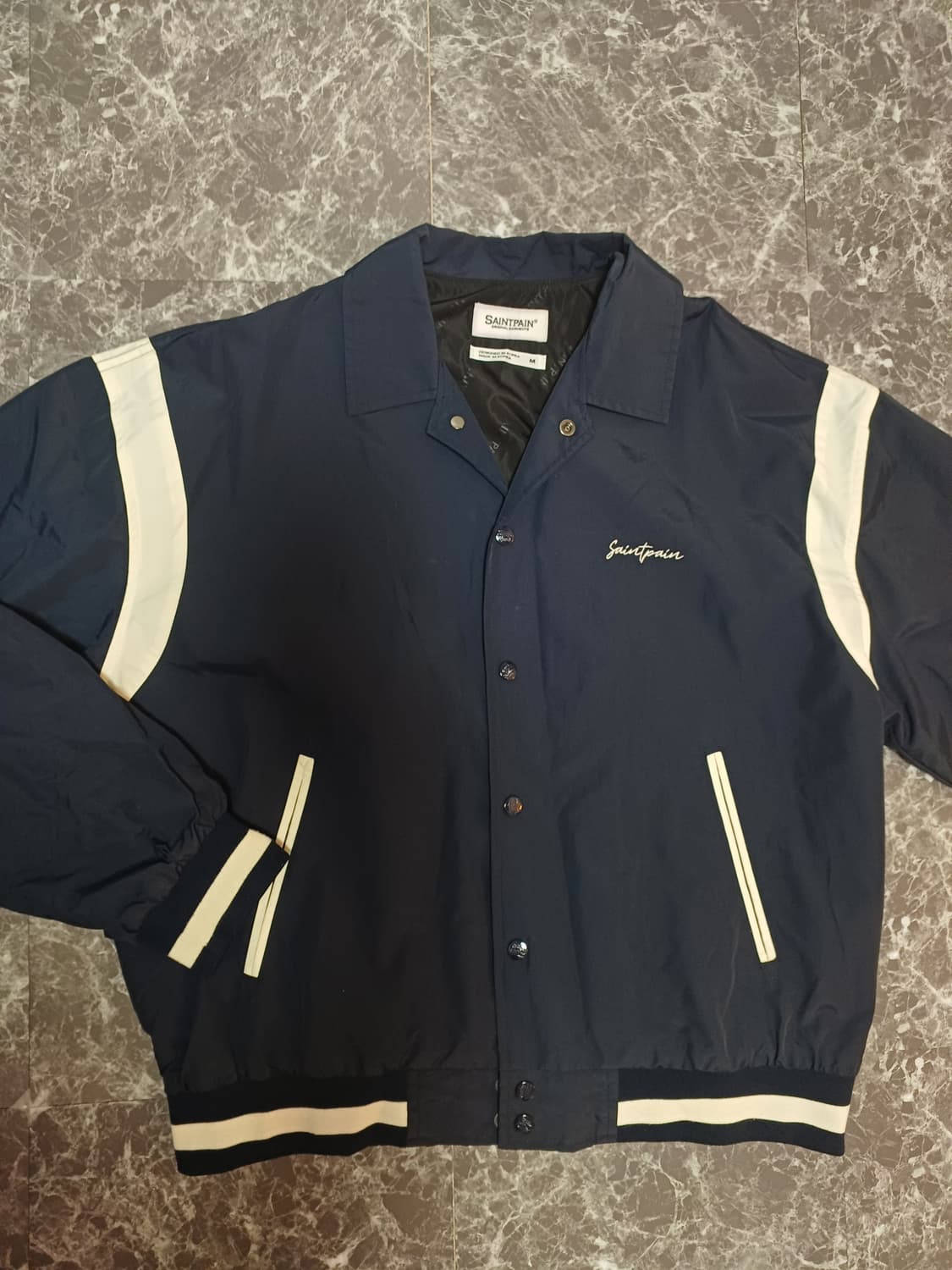 네이비 코치 자켓 (Saintpain)-오버핏 상품이미지2