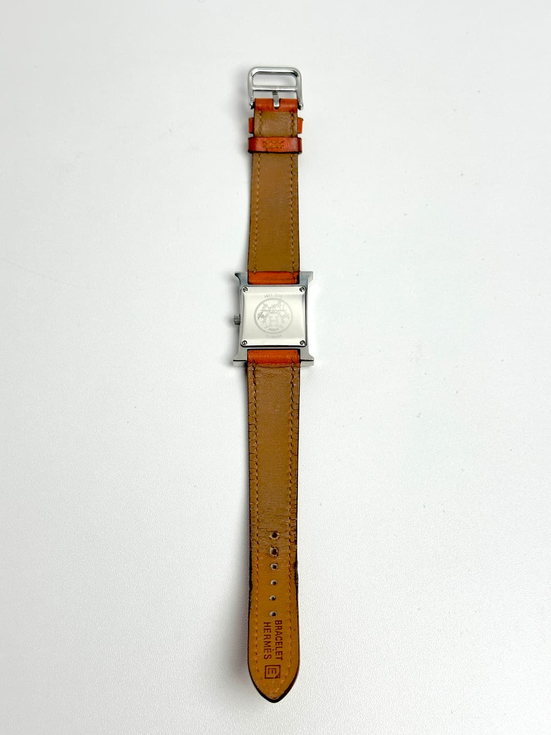 에르메스 H아워 오렌지 가죽 여성 시계 상품이미지6