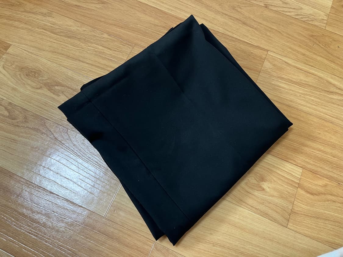 무탠다드 리얼 와이드 히든 밴딩 슬랙스 블랙 28 상품이미지3