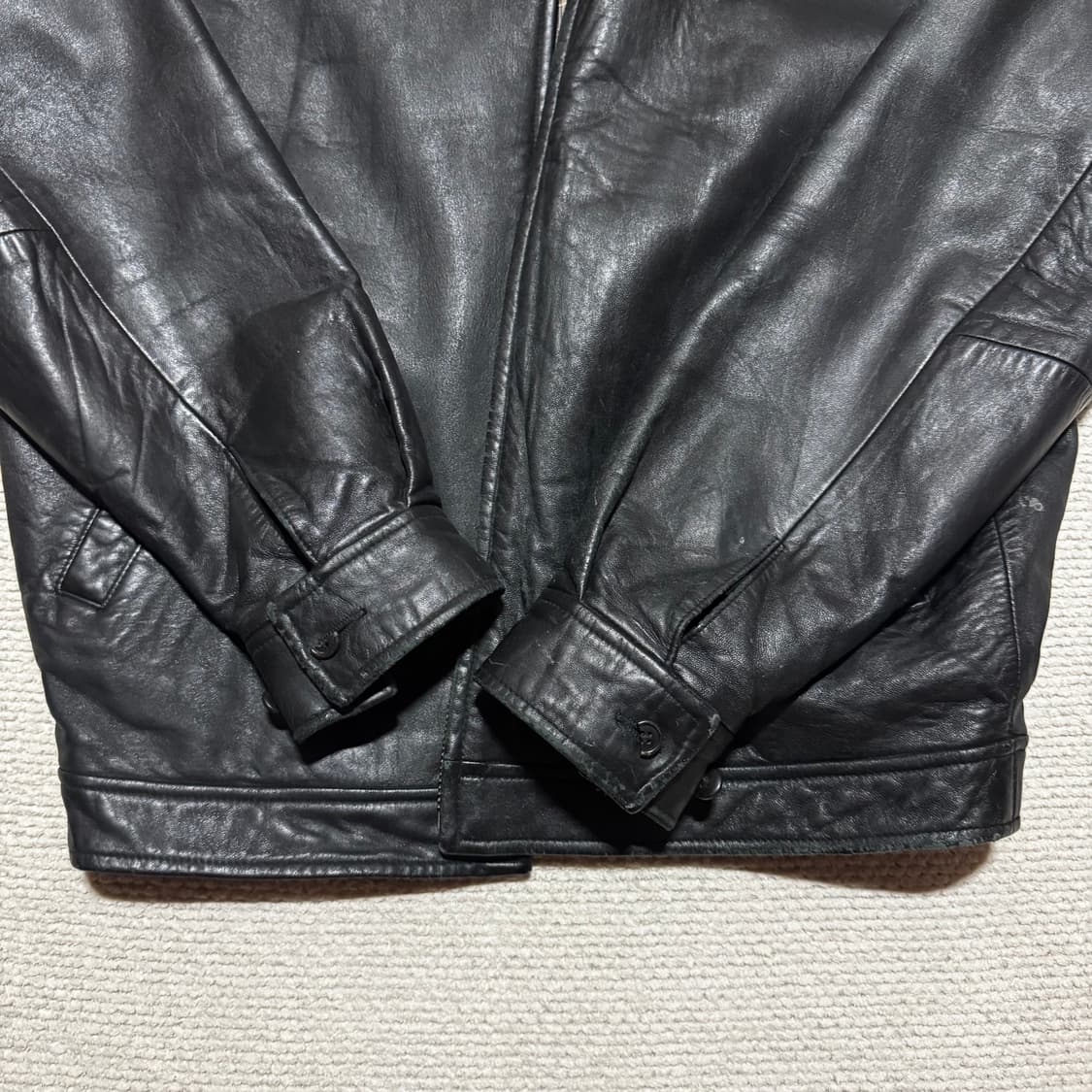 90s 폴로랄프로렌 블랙 레더자켓 M 상품이미지5