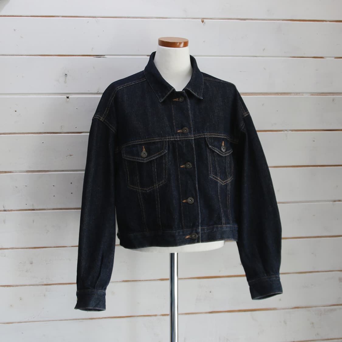 GU 크롬 데님 트러커 자켓 (여성용 XL) 상품이미지1