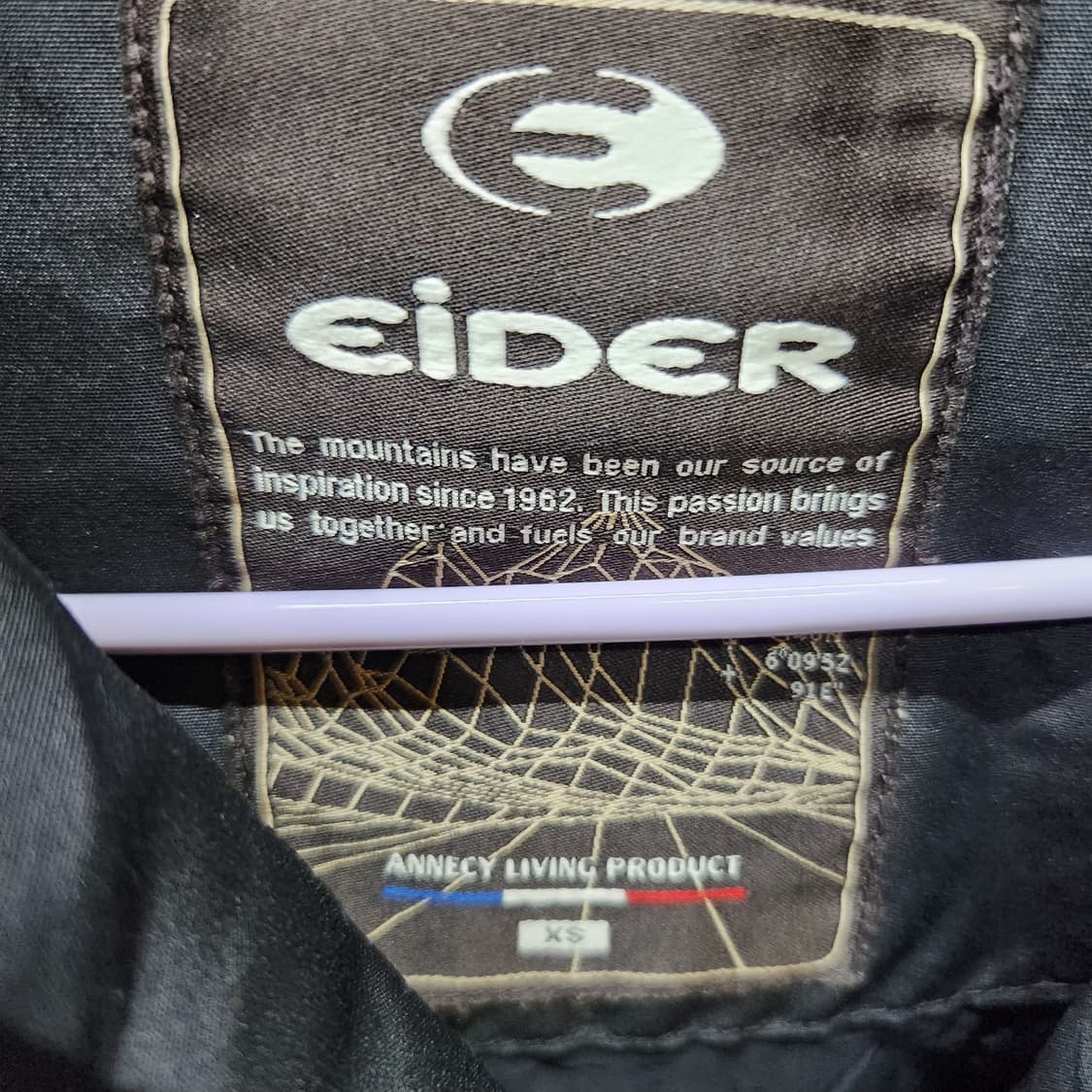 아이더 로고 후드 덕다운 패딩 XS(M) 상품이미지5