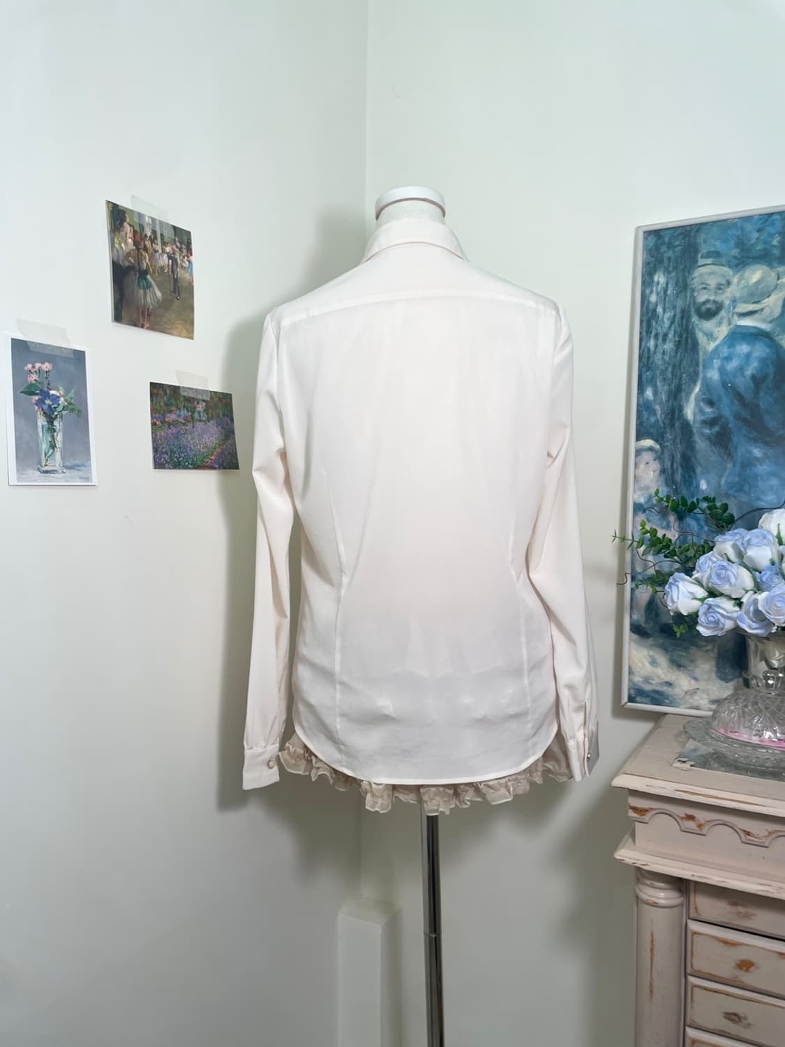 pinkivory lace trim blouse(size-9) 상품이미지3