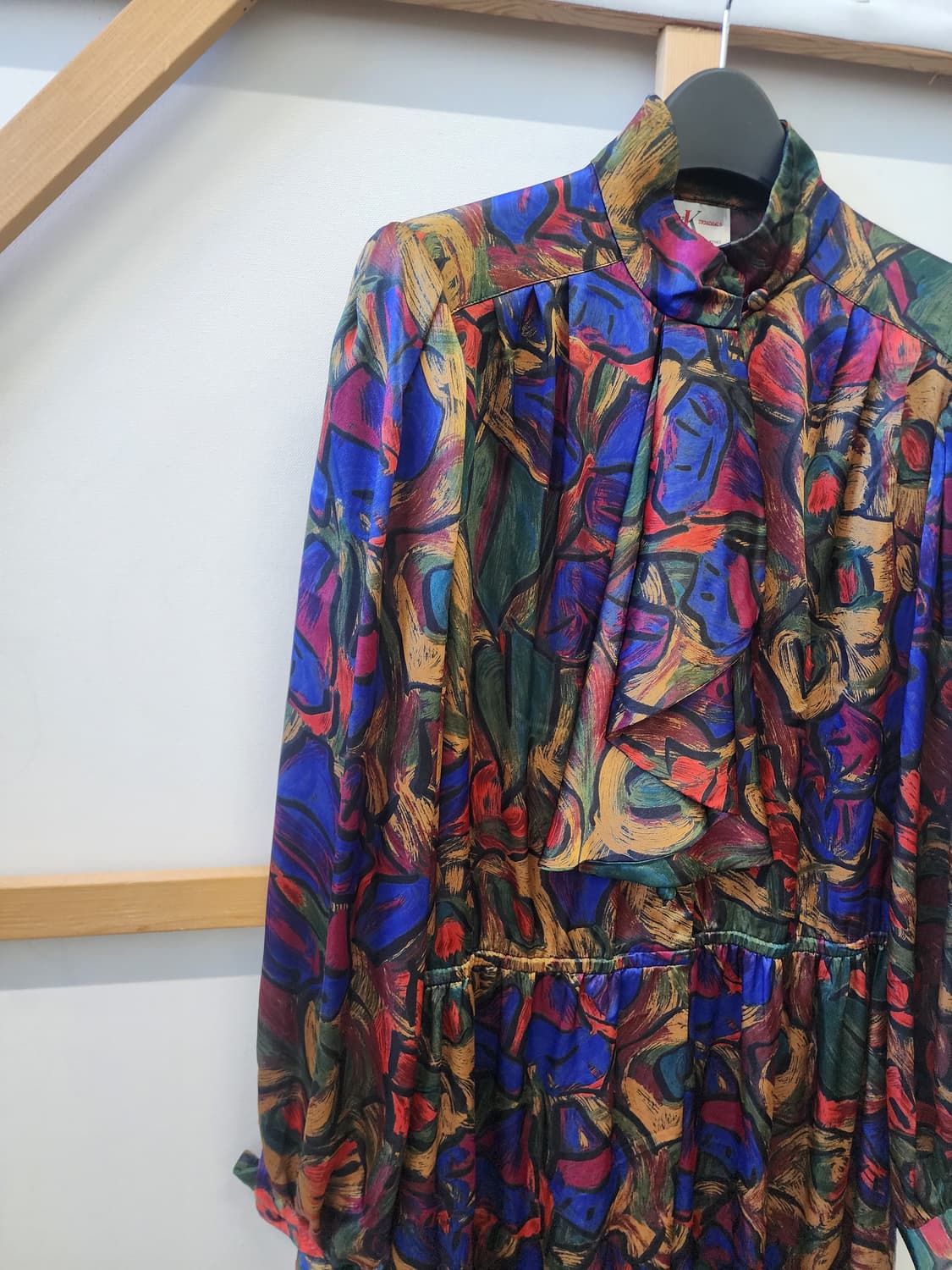 스카프 패턴 롱 원피스 상품이미지2