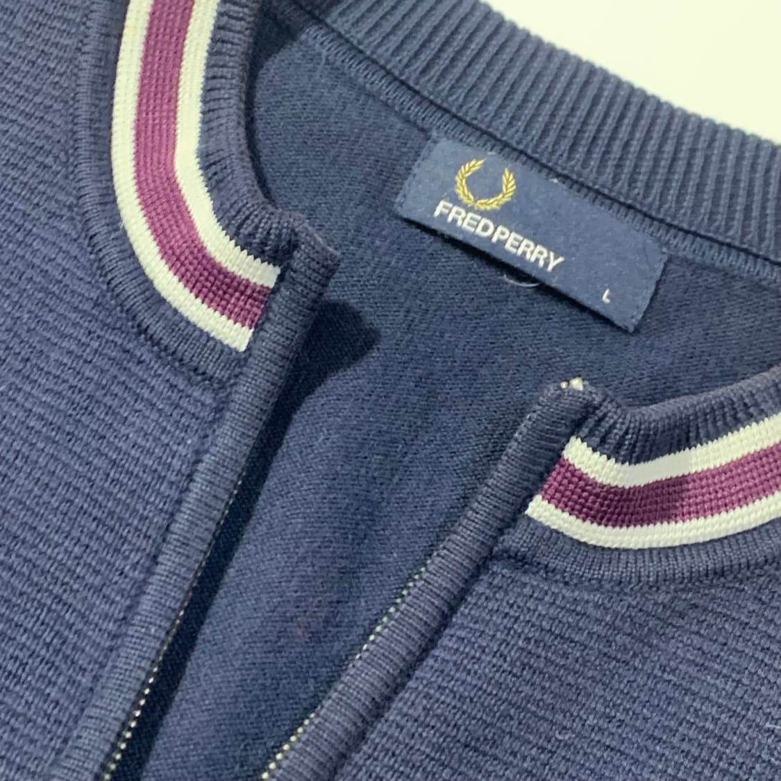 프레드페리 니트 집업 상품이미지3