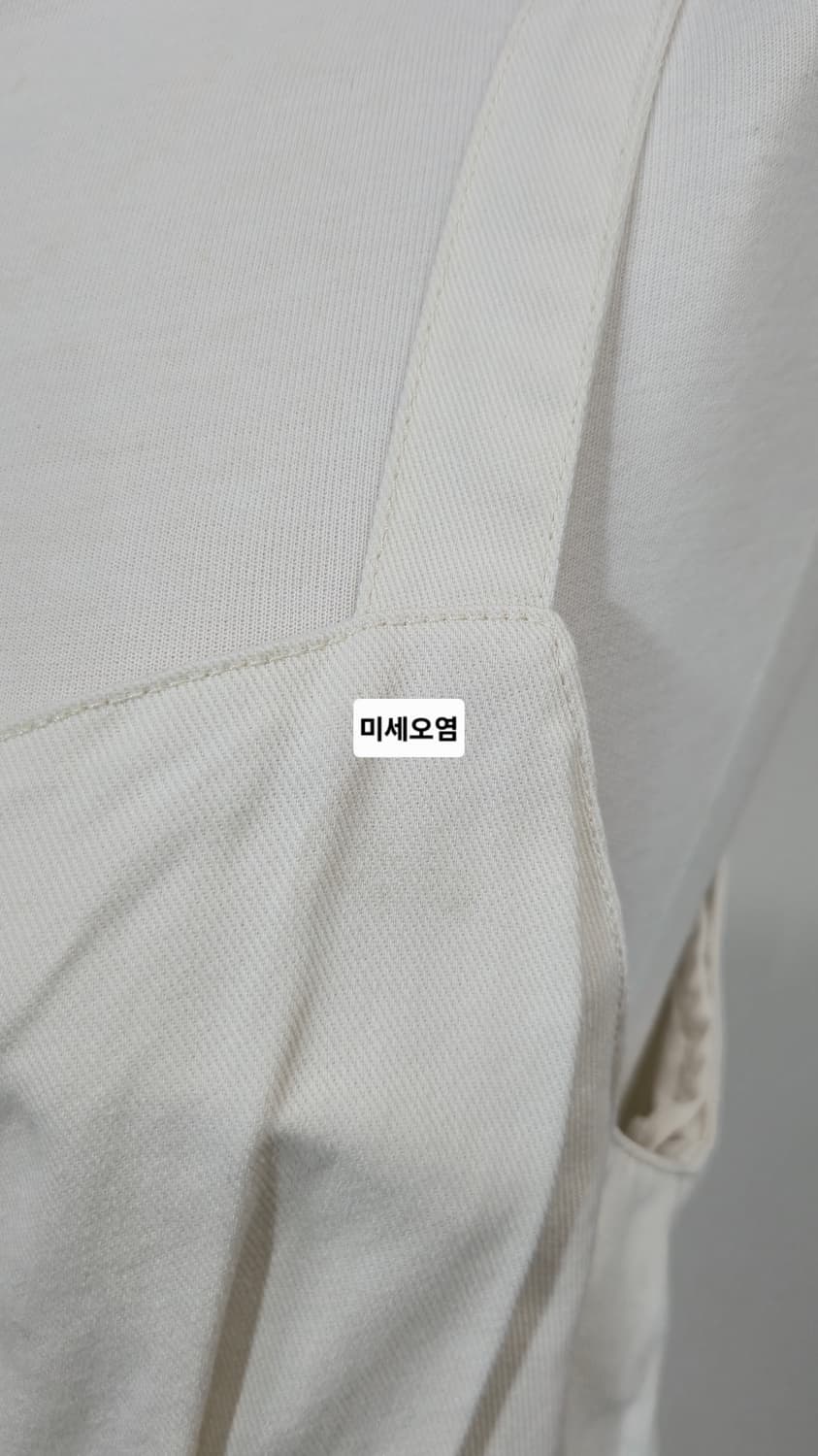 Ray Cassin 화이트 데님 뷔스티에 롱 원피스 F 버튼다운 코튼 상품이미지6