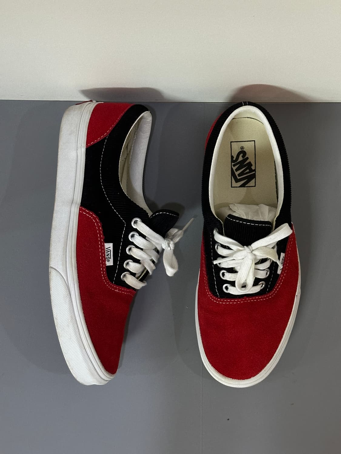 반스 에라 레드/블랙 스웨이드 스니커즈 운동화 상품이미지1