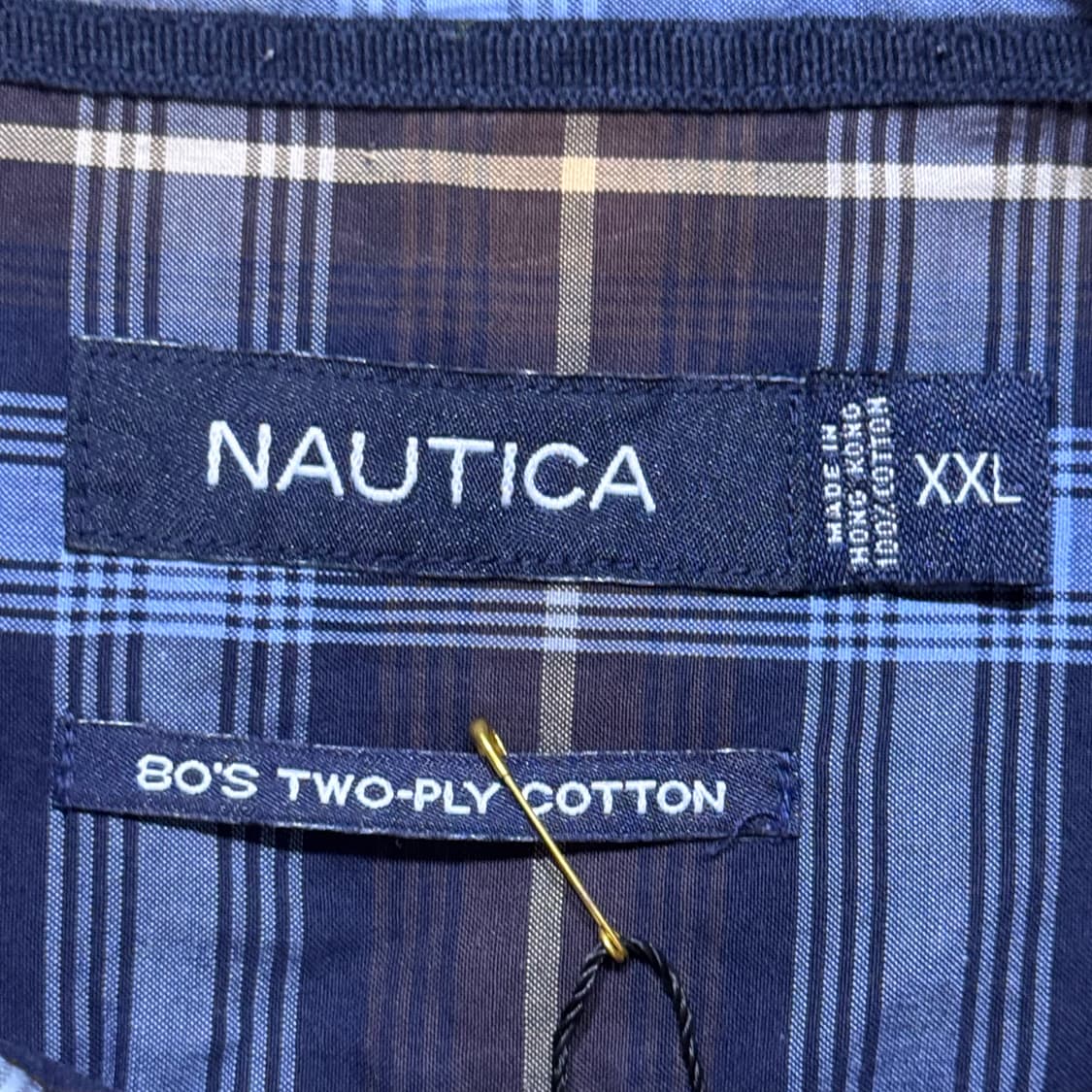 빈티지 Nautica 반팔 체크 셔츠(kold_8476)  상품이미지3
