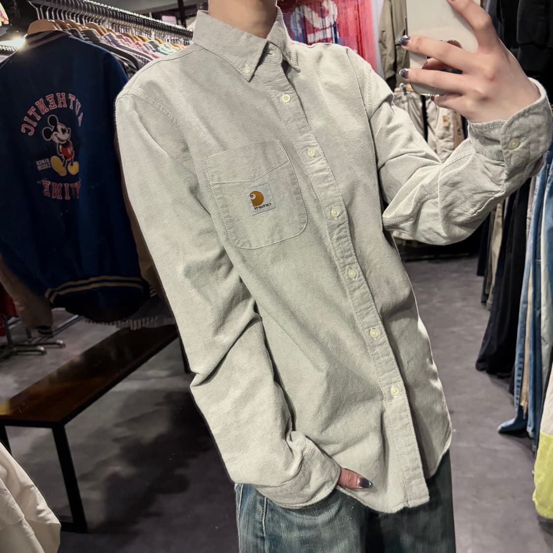 [IM] Carhartt 칼하트 긴팔 셔츠 라이트 그레이 상품이미지3