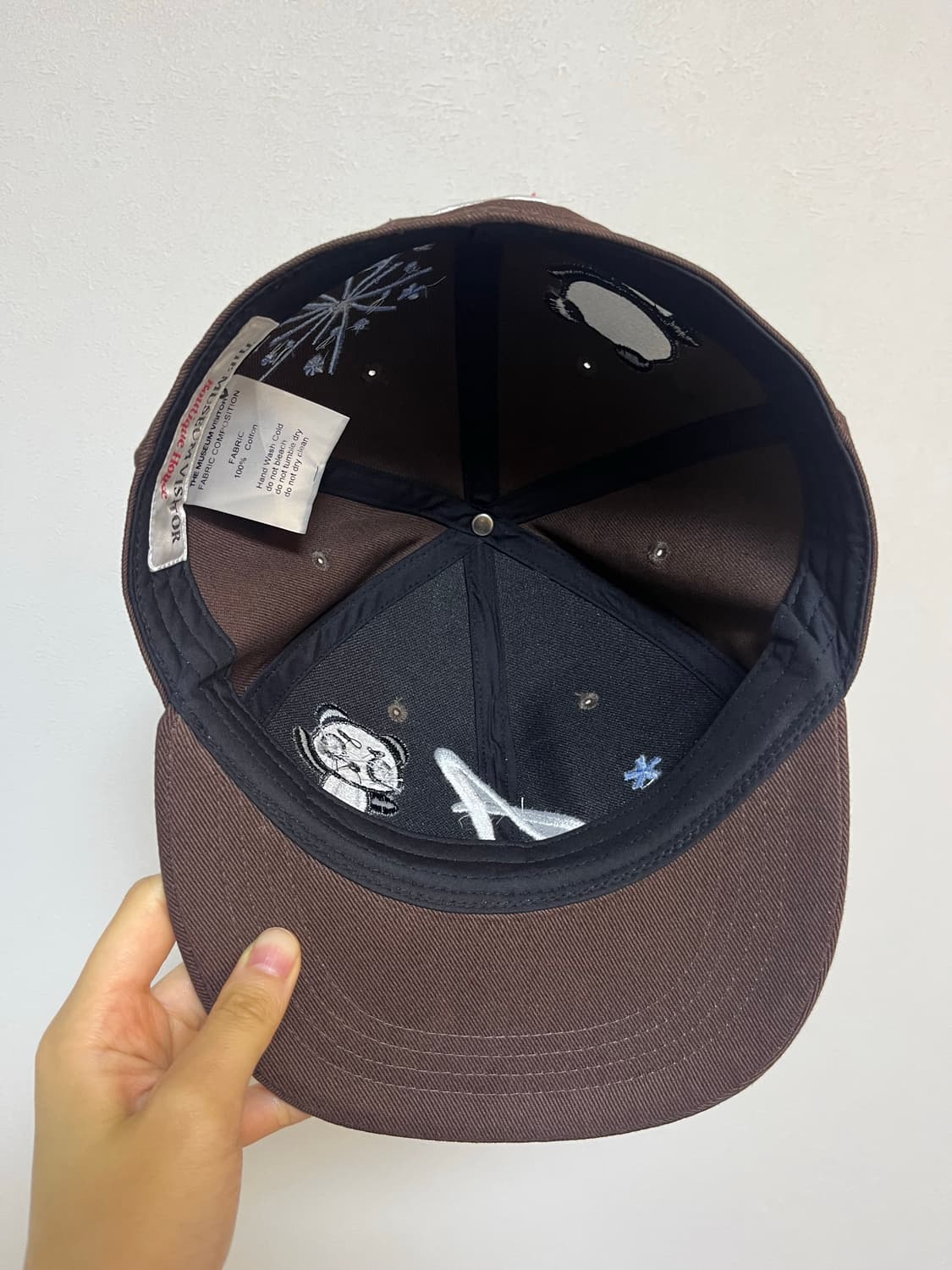 더뮤지엄비지터 PANDA EMBROIDERY CAP (BROWN) 상품이미지5