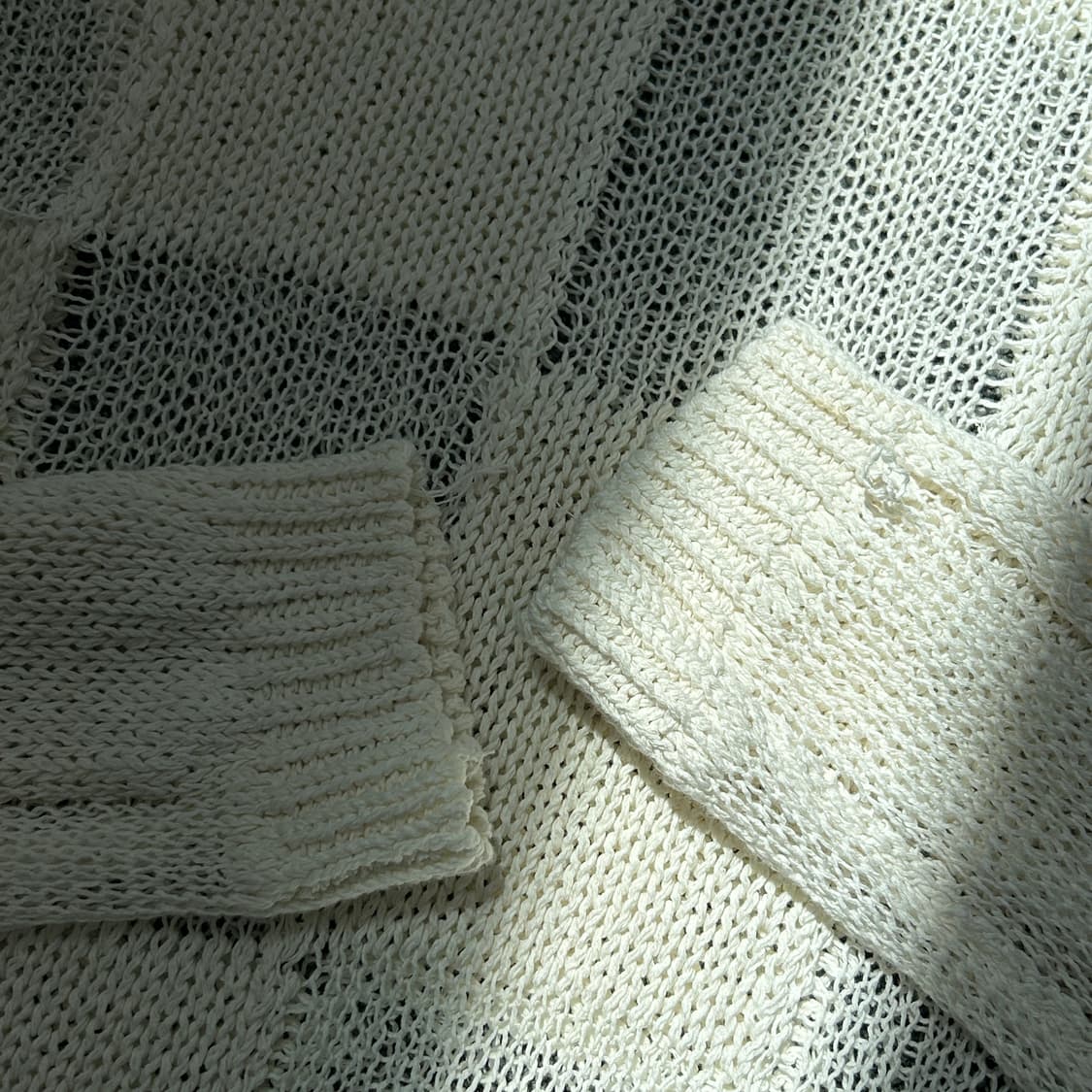 더오픈프로덕트 페이퍼 얀 체커 보드 니트 상품이미지3