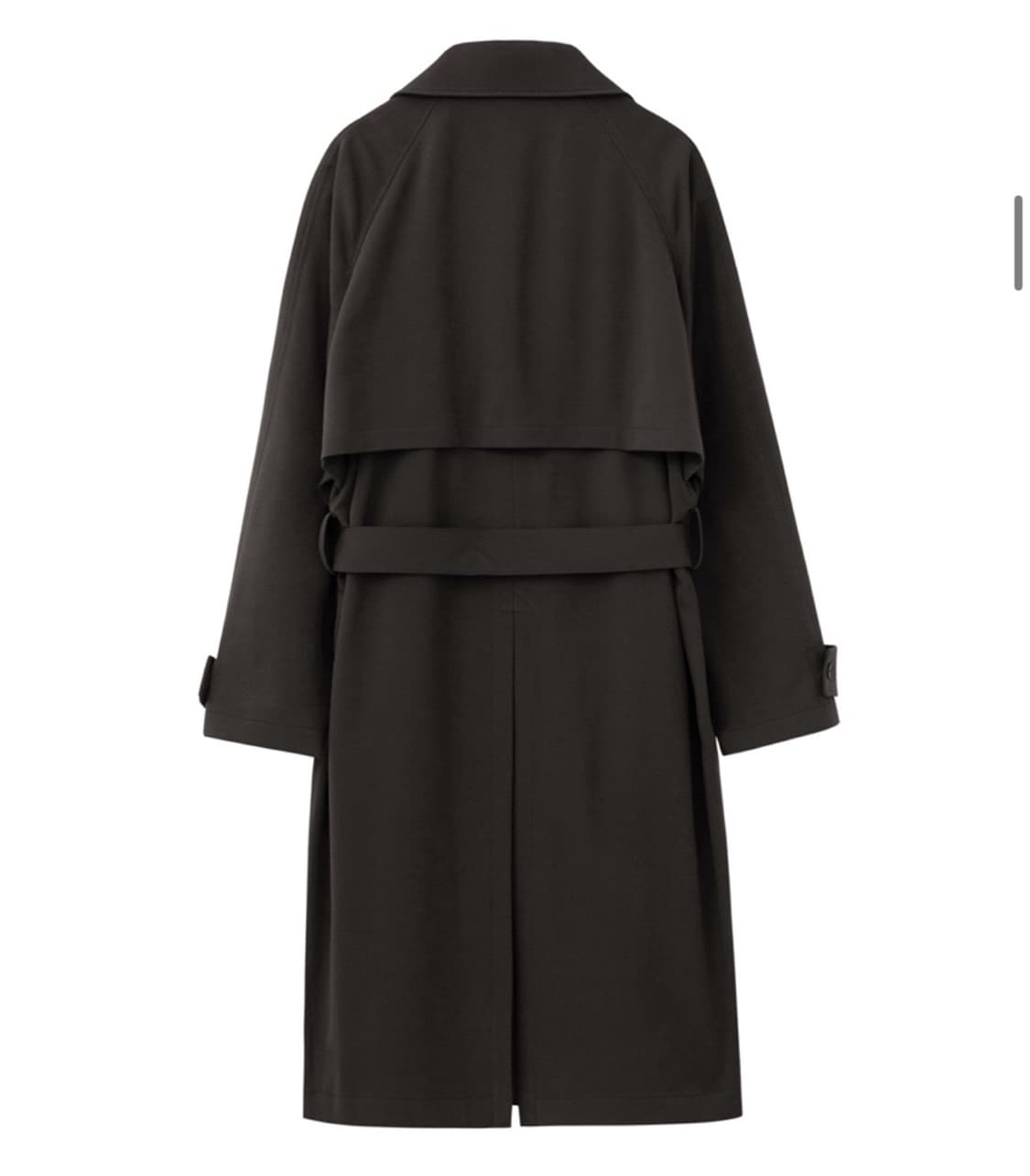 인사일런스 울 블랜드 롱 트렌치 코트 다크 브라운 L 상품이미지4