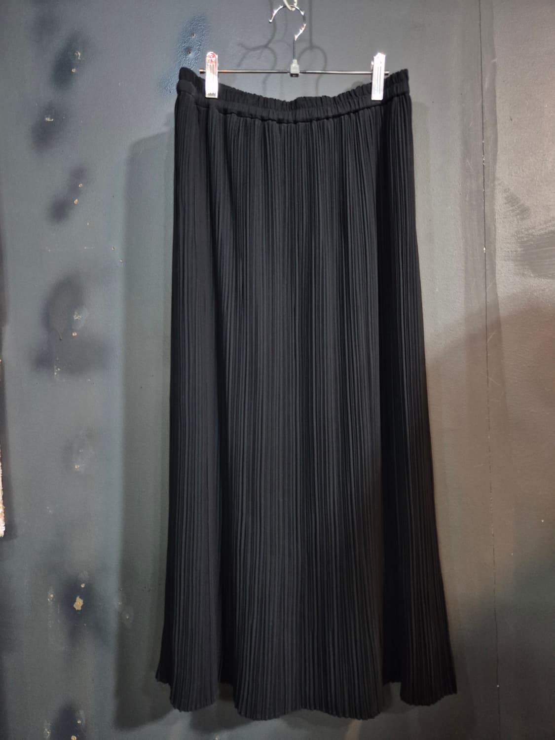 블랙 플리츠 롱 스커트 55 66 상품이미지1