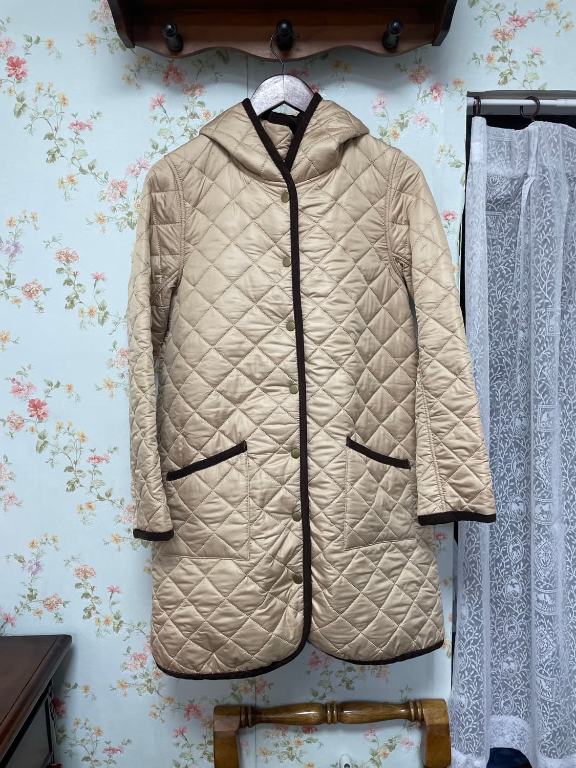 퀄팅 후드 코트 상품이미지1