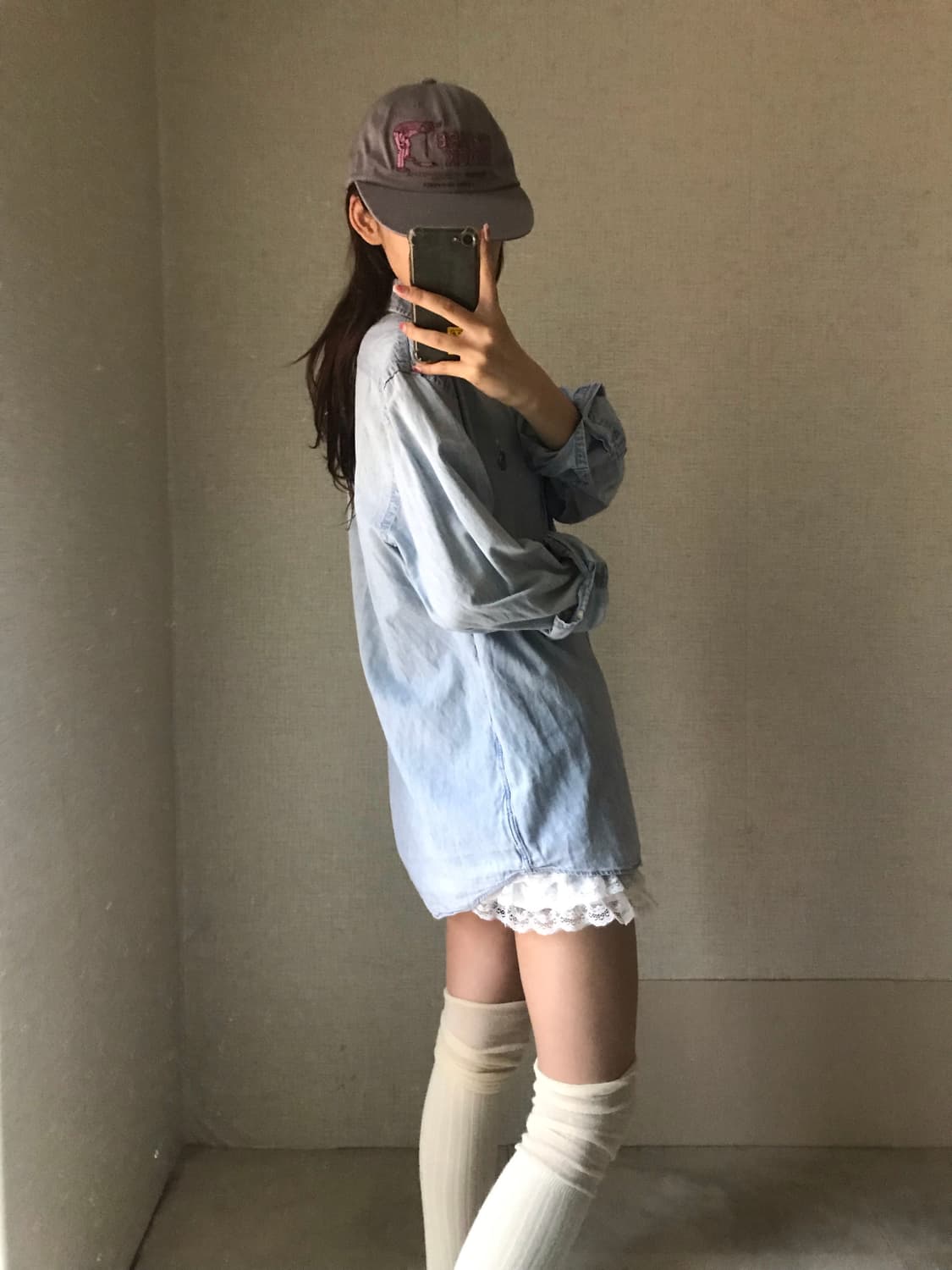 폴로 워시드 데님 셔츠 상품이미지4