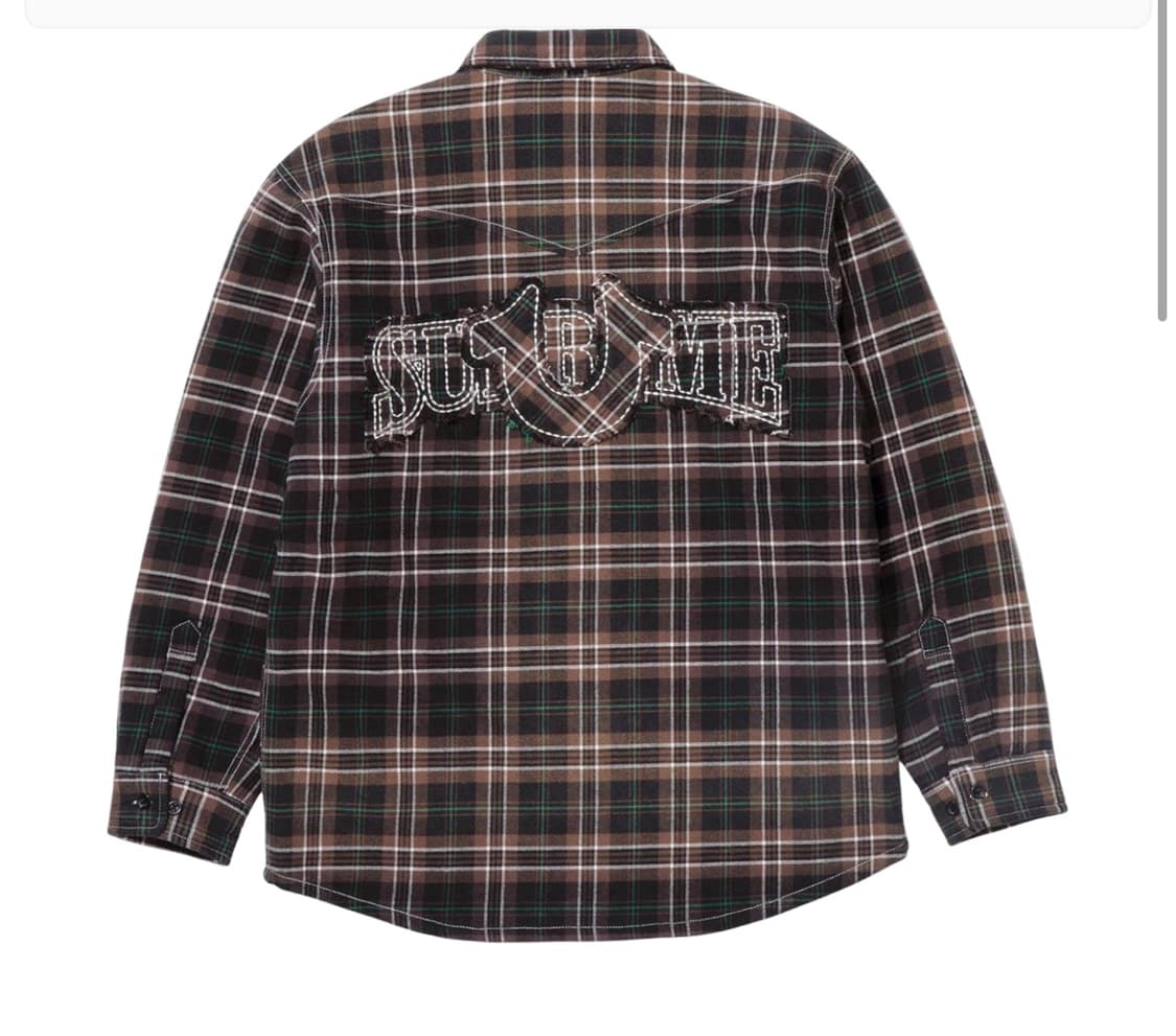 슈프림 트루릴리전 퀄티드 플란넬 셔츠 블랙 L 상품이미지2