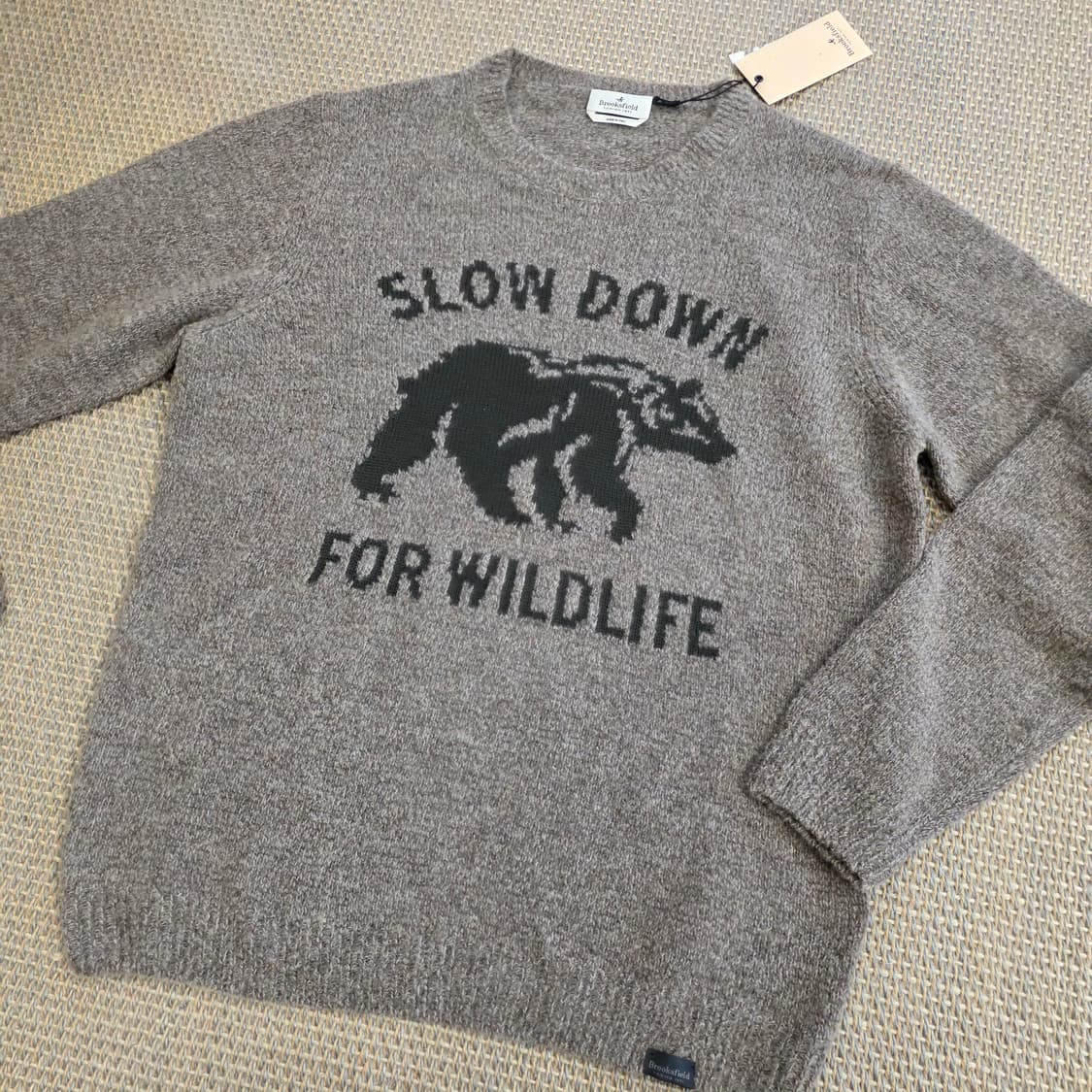 1971 브룩스필드 이탈리안 최고급 오트밀 크루넥 니트 스웨터 상품이미지2