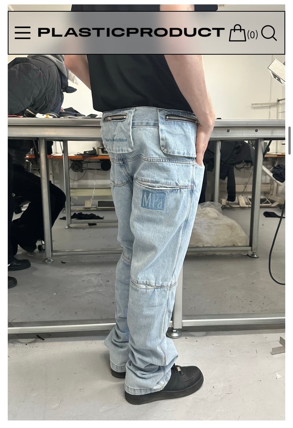 플라스틱프로덕트 MPa BAG PANTS (STEEL BLUE) 상품이미지1