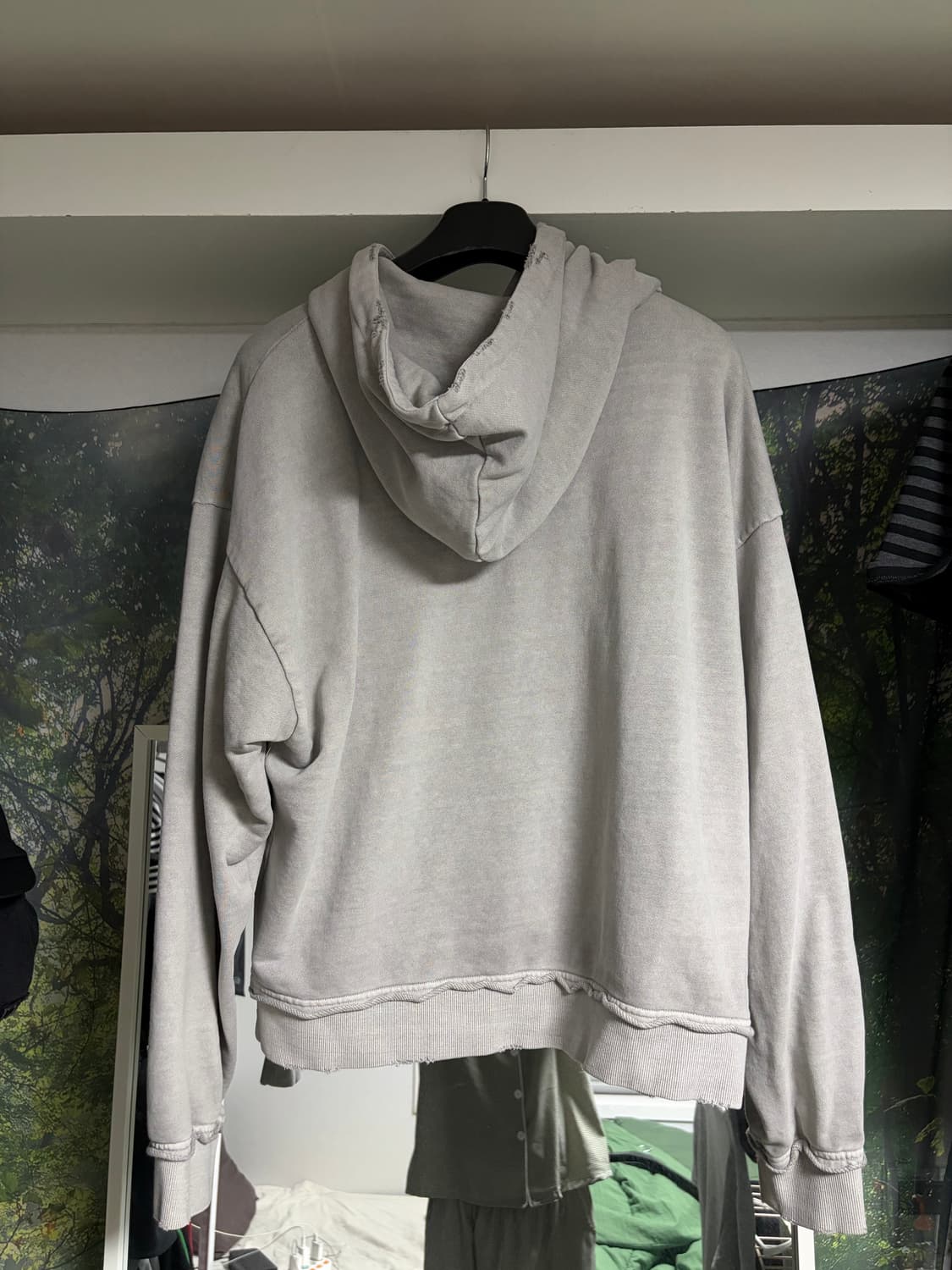 에스파이 빈티지 크롭 후드 그레이 상품이미지3