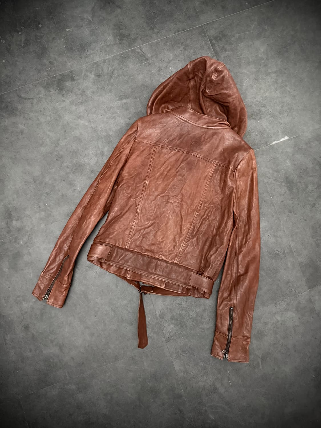 Real leather hoodie jacket 상품이미지5