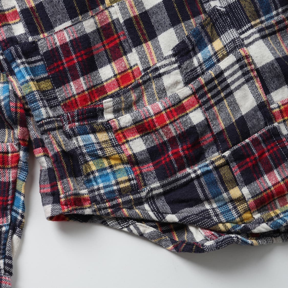STUSSY Patchwork Check Hooded Shirt 상품이미지5