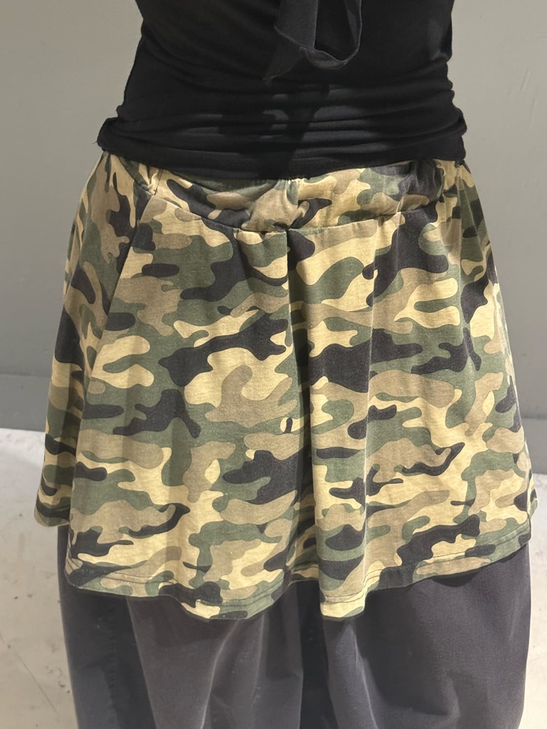 camo pattern flare-fit skirt 상품이미지2