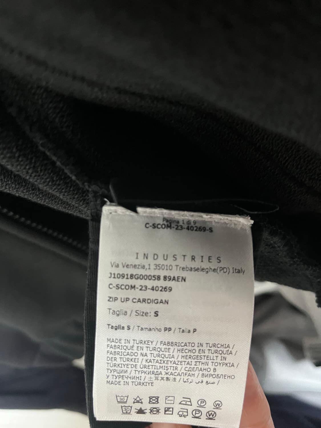 몽클레르 로고 코튼 집업 자켓 블랙-24FW 상품이미지3