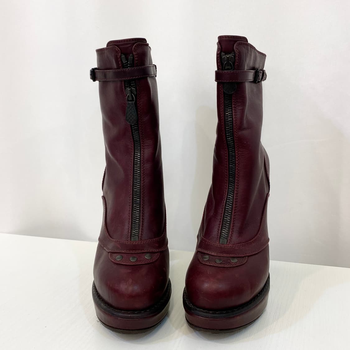 [245] 보테가베네타 레더 앵클 부츠 38 상품이미지4